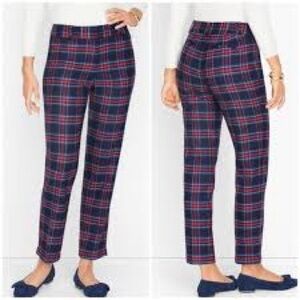 Talbots ~ Classic Plaid Hampshire Ankle Pant ~ Wool Blend ~ Size 14 ~ NWT